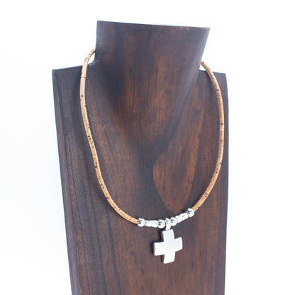 Natural Cork Bead Necklace