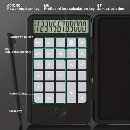 Calculadora LCD com Bloco de Notas ✏️